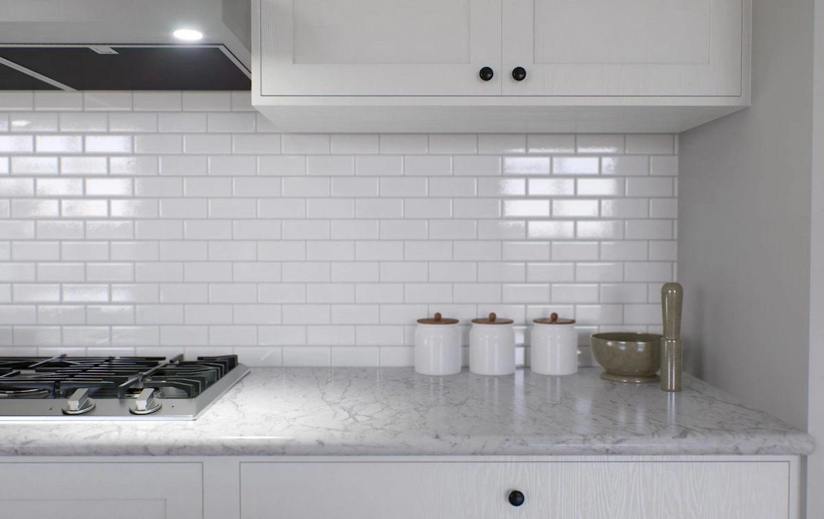 Elegant Single-Color Kitchen Wall Tiles